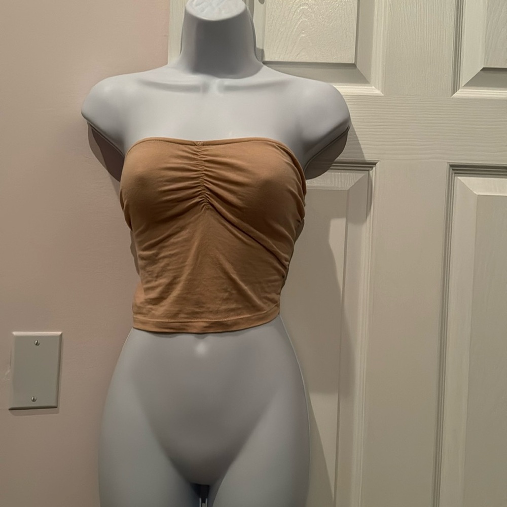 Beige bandeau top